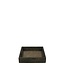Wooden Tray | Colour: Dark brown | Length 14 centimeter | Width 14 centimeter | Height 3 centimeter | Per 10 trays