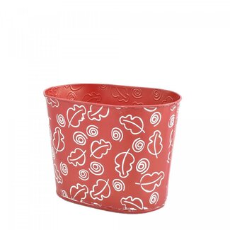 4A Zinkbehälter Blumentopf Pflanzentopf “Maud” | Farbe: Rot | Länge 20 centimeter | Breite 14 centimeter | Höhe 15 centimeter | Pro 10 Behälter