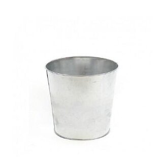 4A Zink-Blumentopf Pflanzentopf | Farbe: Silberfarben | Durchmesser 15 centimeter | Höhe 14 centimeter | Pro 10 Blumentöpfe