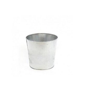 4A Zinc Flowerpot Plant Pot | Colour: Silver-coloured | Diameter 13 centimeter | Height 13 centimeter | Per 10 flowerpots