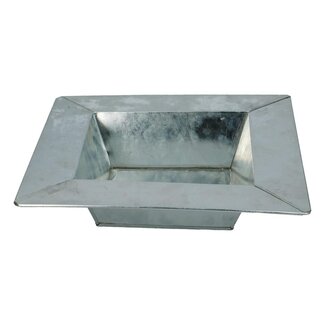 4A Zinc Bowl Flowerpot Plant pot | Colour: Silver-coloured | Diameter 25 centimeter | Height 5 centimeter | Per 5 bowls