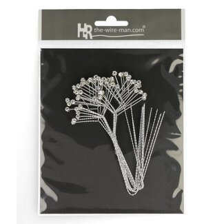 4A Diamant Ästchen Decoratie | Kleur: Silberfarben | Lengte 10 centimeter | Per 10 Ästchen