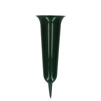 4A Plastic Grave Vase | Colour: Dark green | Diameter 14 centimetre | Height 37 centimetre | Per 5 grave vases