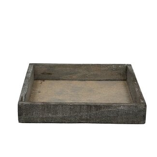 4A Wooden Tray | Colour: Grey | Diameter 20 centimeter | Height 3.5 centimeter | Per 4 trays