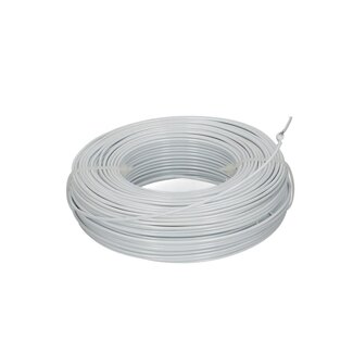 4A Aluminium Draad | Kleur: Natuurlijk Wit | Diameter 2 millimeter | Lengte 60 meter | Gewicht 500 gram | Per rol