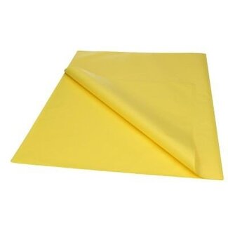 4A Zijde Papier Vel | Kleur: Geel | Lengte 50 centimeter | Breedte 75 centimeter | 17 gram/m2 | Per 480 vellen