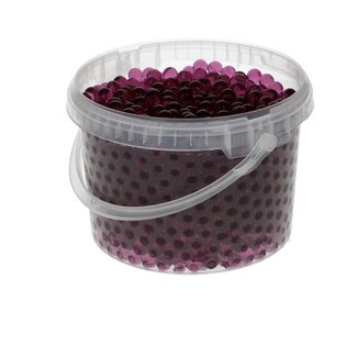 4A Decogel Parels | Kleur: Fuchsia | Diameter 9 millimeter | Inhoud pot 3 liter | Per pot