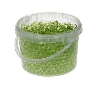 4A Decogel Pearls | Colour: Apple green | Diameter 9 millimetre | Jar content 3 litre | Per jar