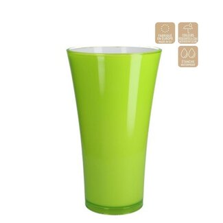 4A Plastic Vase "Fizzy" | Colour: Apple green | Diameter 20 centimetre | Height 35 centimetre | Per vase