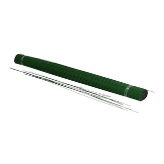 4A Lacquered florist wire blunt | Colour: Dark green | Diameter 0.9 millimeter | Length 50 centimeter | Weight 2.5 kilo | Per box