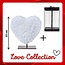 Heart of Foam Roses | Colour: Natural White | Height 15 centimeter | including stand | Per heart