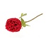 Roos Kunstbloem | Kleur: Rood | Rozen Kunstbloemen | Lengte ± 44 centimeter | Per 6 kunstbloemen