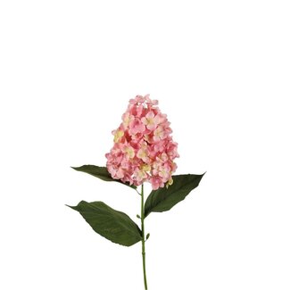 4A Hortensia Kunstbloem | Kleur: Roze | Hydrangea Kunstbloemen | Lengte ± 71 centimeter | Per 4 kunstbloemen