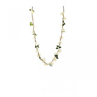 4A Appel Kunstbloemen Sierslinger | Kleur: Natuurlijk Wit | Lengte 150 centimeter | Per sierslinger