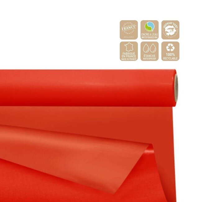 Double-sided Matt Film on roll Universal | Colour: Red | Width 80 centimeter | Length 40 meter | Per roll