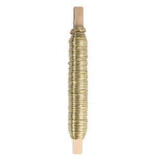 4A Metal Wire | Colour: Gold-coloured | Diameter 0.5 millimeter | Weight 100 gram | Per roll