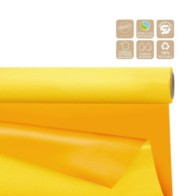 Double-sided Matt Foil on roll Universal | Colour: Yellow-orange | Width 80 centimeter | Length 40 meter | Per roll