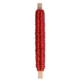 4A Metaal Draad | Kleur: Rood | Diameter 0.5 millimeter | Gewicht 100 gram | Per rol
