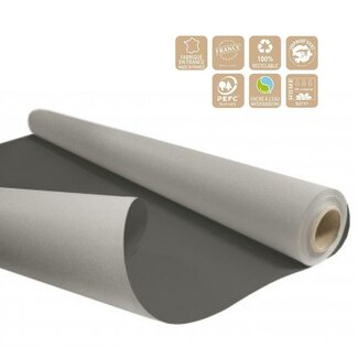 4A Tweezijdig Papier op rol “Duo” | Kleur: Grijs | Breedte 80 centimeter | Lengte 40 meter | 60 gram/m2 | Per rol
