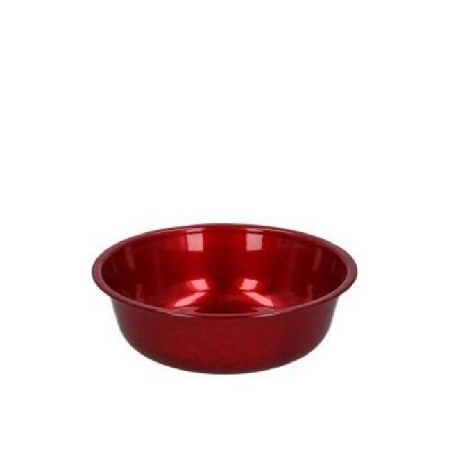 Zinc Saucer Flowerpot Plant Pot | Colour: Red | Diameter 24 centimeter | Height 6 centimeter | Per 10 saucers