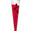 Flower sleeve 1 Rose “Ribbon” | Colour: Red | Length 45 centimetre | Width 12 centimetre | Height 3 centimetre | Per 50 sleeves