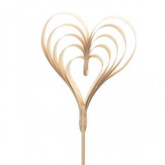 4A Heart Pick “Eternal Love” | Colour: Cream-coloured | Diameter 10 centimeter | Pick length ± 50 centimeter | Per 25 picks