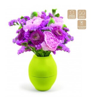 4A Plastic Vase "Diabolo" | Colour: Apple green | Diameter 8 - 15 centimetre | Height 17.5 centimetre | Per 10 vases