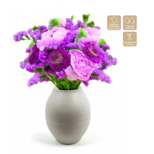 Plastic Vase "Diabolo" | Colour: Grey | Diameter 8 - 15 centimetre | Height 17.5 centimetre | Per 10 vases