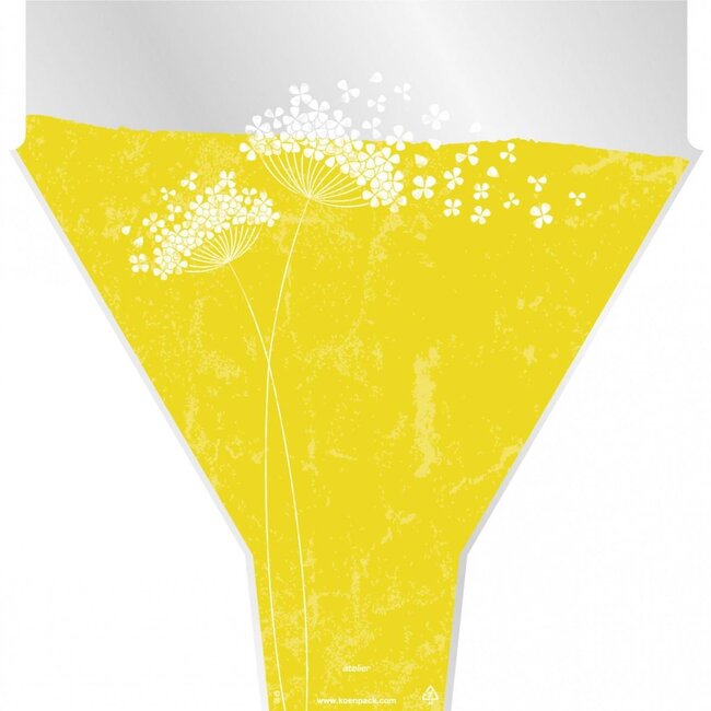 Covers Flower Wishes | Colour: Yellow | Length 50 centimeter | Width 35 centimeter | Height 10 centimeter | Per 50 covers