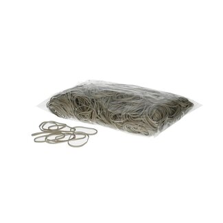 4A Rubber bands | Colour: Natural White | Diameter 50 millimeter | Thickness 3 millimeter | Weight 1 kilo | Per bag