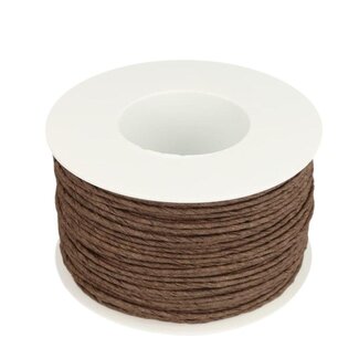 4A Papier Draad | Kleur: Bruin | Diameter 2 millimeter | Lengte 100 meter | Per rol