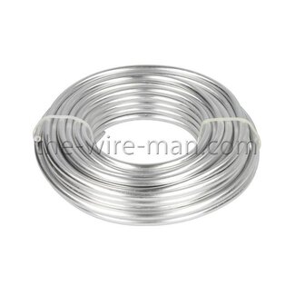 4A Aluminiumdraht | Farbe: Silberfarben | Durchmesser 5 Millimeter | Länge 9.5 Meter | Gewicht 500 Gramm | Pro Rolle