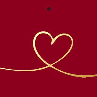 4A Card Label Heart | Colour: Dark red | Length 7 centimeter | Width 7 centimeter | Per 20 cards