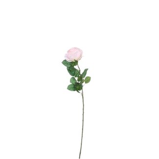 4A Roos Kunstbloem | Kleur: Lichtroze | Rozen Kunstbloemen | Lengte ± 69 centimeter | Per 12 kunstbloemen