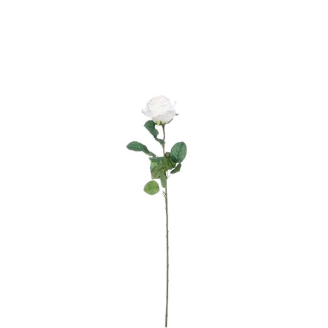 Roos Kunstbloem | Kleur: Crèmekleurig | Rozen Kunstbloemen | Lengte ± 69 centimeter | Per 12 kunstbloemen