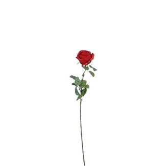 4A Rose Artificial flower | Colour: Red | Roses Artificial flowers | Length ± 69 centimetre | Per 12 artificial flowers