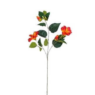4A Hibiscus Artificial Flower | Colour: Mixed Colours | Hibiscus Artificial Flowers | Length ± 76 centimetre | Per 12 Artificial Flowers
