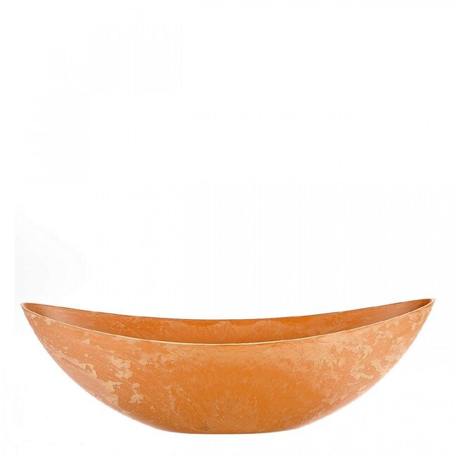 Kunststof Melamine Bloemenbak Plantenbak Bootvorm | Kleur: Terracotta | Lengte 55 centimeter | Breedte 13.5 centimeter | Hoogte 17.5 centimeter | Per 6 boten