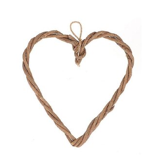 4A Wooden Heart Hanger Decoration | Colour: Light brown | Length 25 centimetre | Width 25 centimetre | Thickness 2 centimetre | Per 10 hearts