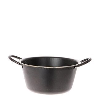 4A Zinc Bowl Flowerpot Plant Pot | Colour: Black | Diameter 25.5 centimetre | Height 12 centimetre | Per 15 bowls