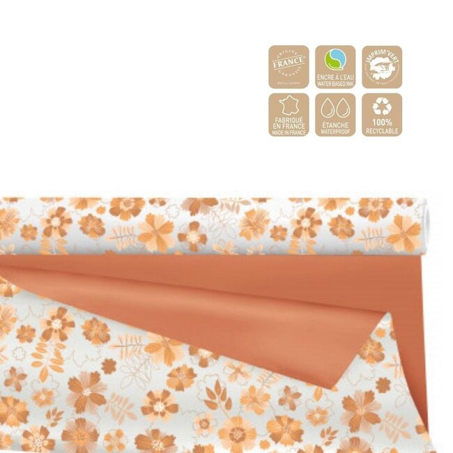 Foil on roll “Rica” | Colour: Terracotta | Width 80 centimeter | Length 25 meter | Per roll