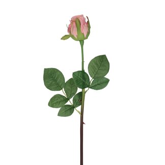 4A Rose Artificial Flower | Colour: Salmon-coloured | Roses Artificial Flowers | Length ± 46 centimetre | Per 24 artificial flowers
