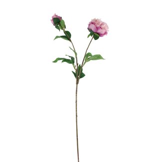 4A Peony artificial flower | Colour: Lavender-coloured | Length ± 87 centimetre | Per 12 artificial flowers