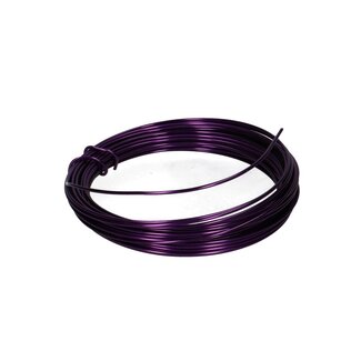 4A Aluminium Draad | Kleur: Lilakleurig | Diameter 2 millimeter | Lengte 12 meter | Gewicht 100 gram | Per rol