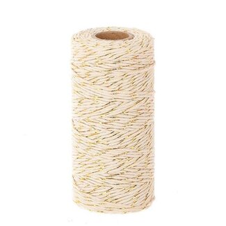 4A Cotton Thread | Colour: Gold-coloured | Diameter 2 millimeter | Length 100 meter | Per roll