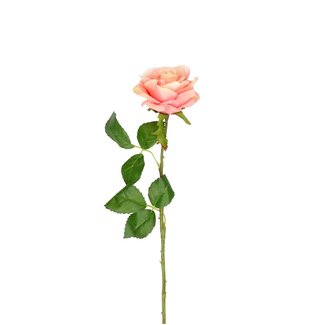 4A Rose Artificial Flower | Colour: Pink | Roses Artificial Flowers | Length ± 54 centimetre | Per 6 artificial flowers