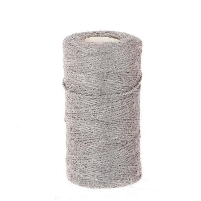 Jute Cord Wire | Colour: Grey | Diameter 2 millimeter | Length 100 meter | Per roll