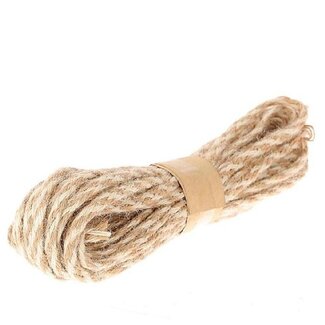4A Jute Touw Draad | Kleur: Lichtbruin | Diameter 4 millimeter | Lengte 7 meter | Per rol