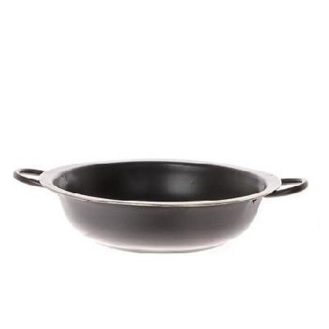 Zinken Schaal Bloempot Plantenpot | Kleur: Zwart | Diameter 29 centimeter | Hoogte 7.5 centimeter | Per 8 schalen