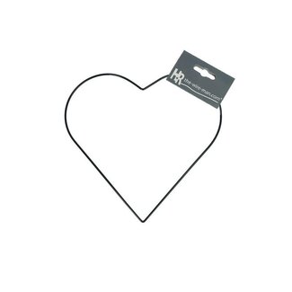 4A Metal Heart Wire Frame | Colour: Black | Diameter 25 centimeter | Per 10 hearts